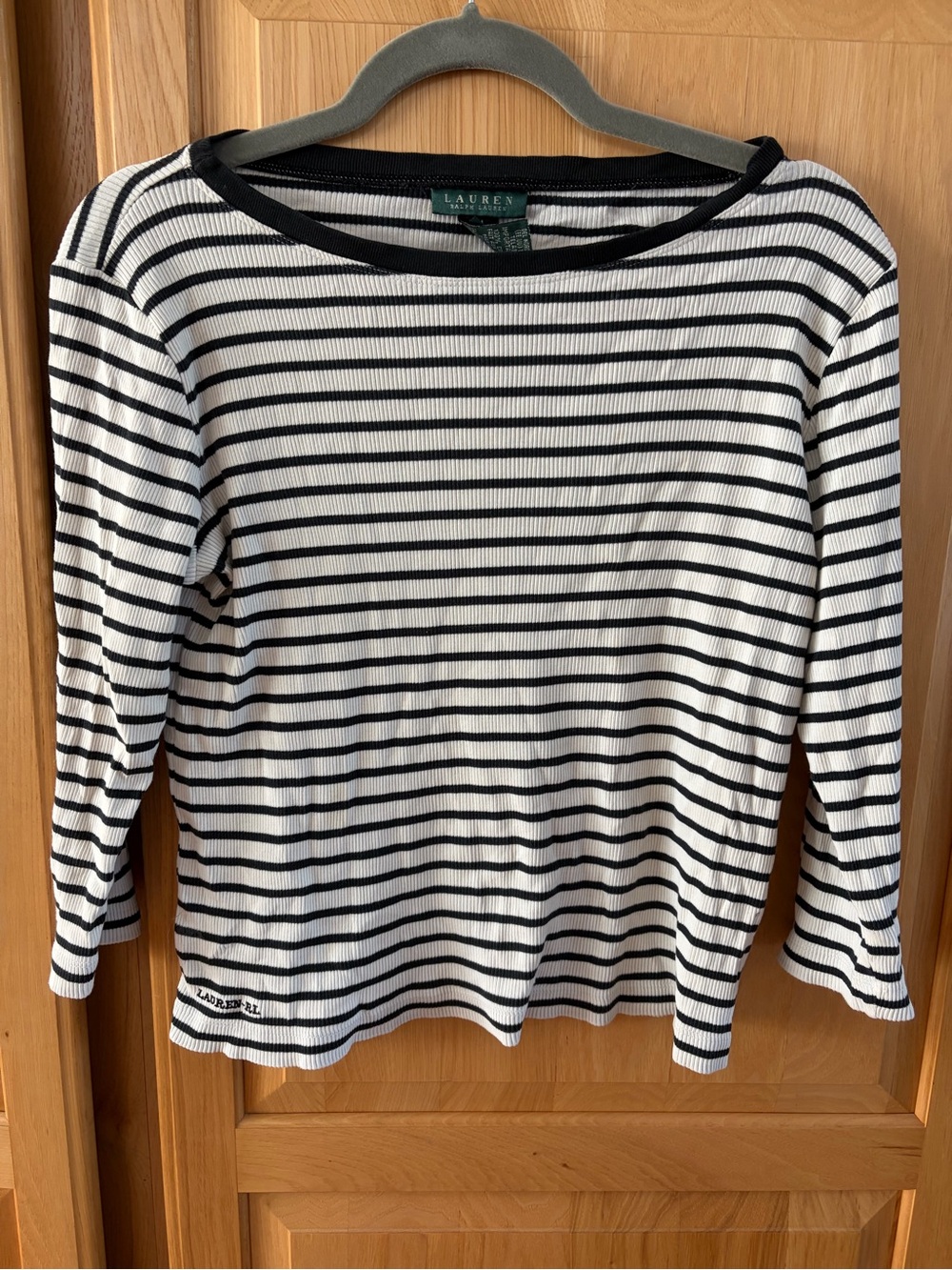 Lauren Ralph Lauren Black & White Striped Top